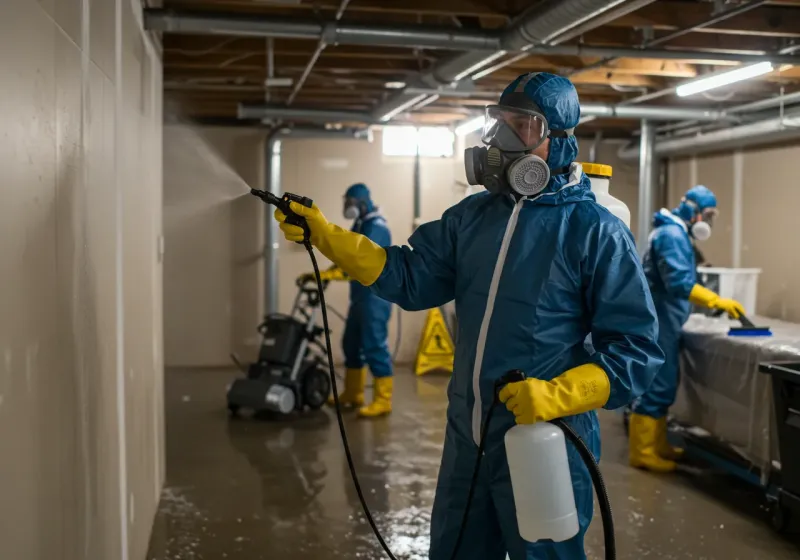 Basement Sanitization and Antimicrobial Treatment process in Kemah, TX