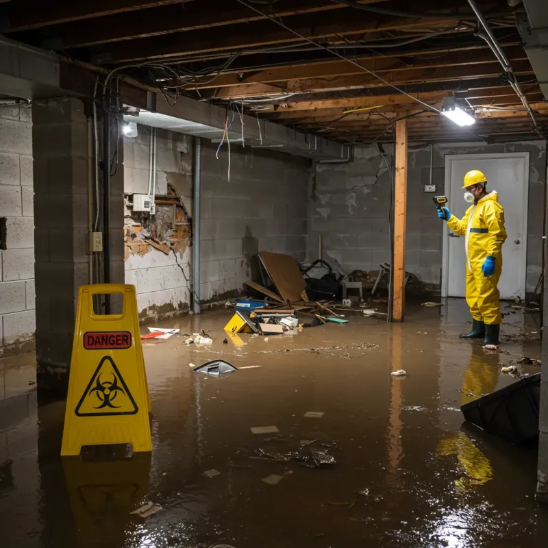 Flooded Basement Electrical Hazard in Kemah, TX Property